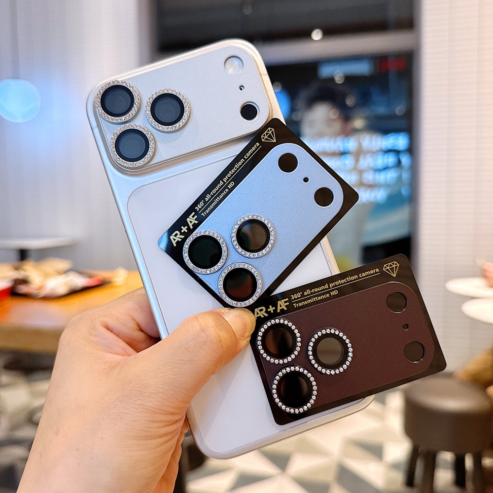 Camera Lens Protector - Luxuriöser Diamant-Glitzer-Kameraobjektivschutz für iPhone 17 18