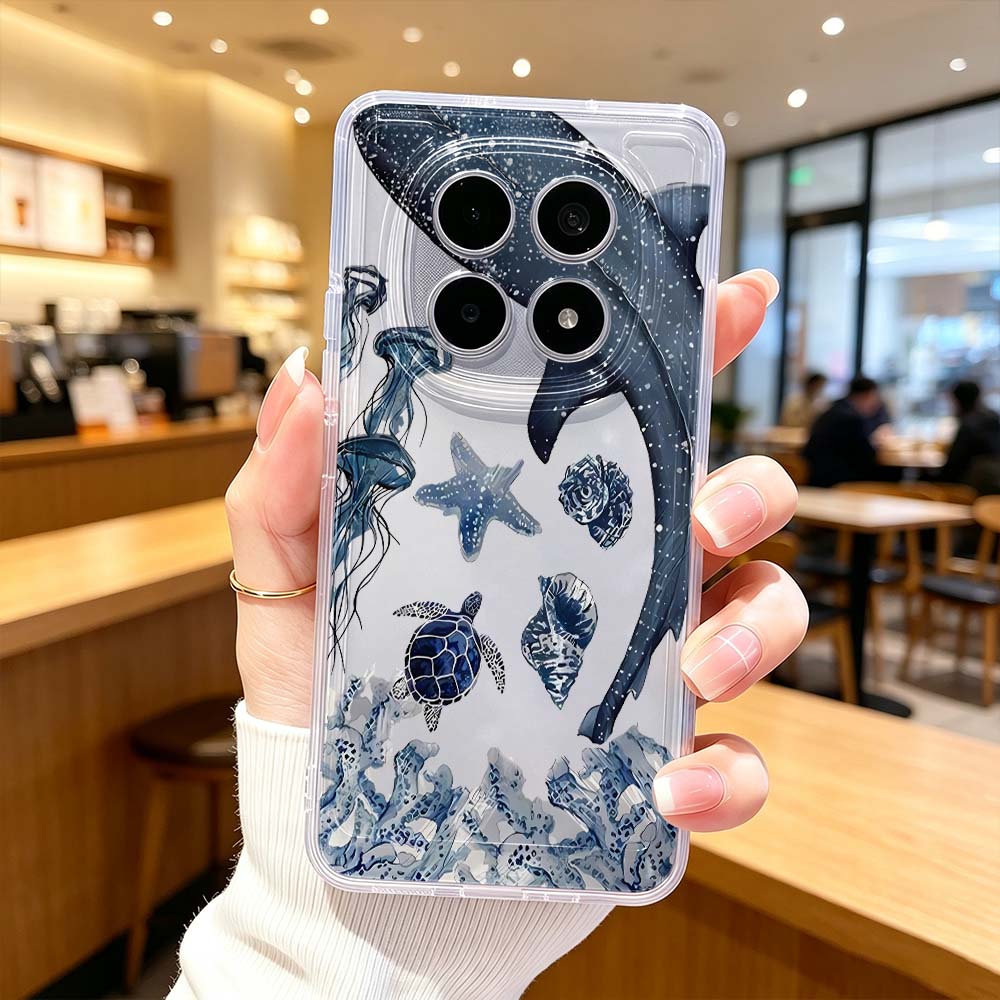 Xiaomi Poco X6 - Ozeanwal-Schildkröten-Muster Handyhülle für Xiaomi POCO X7